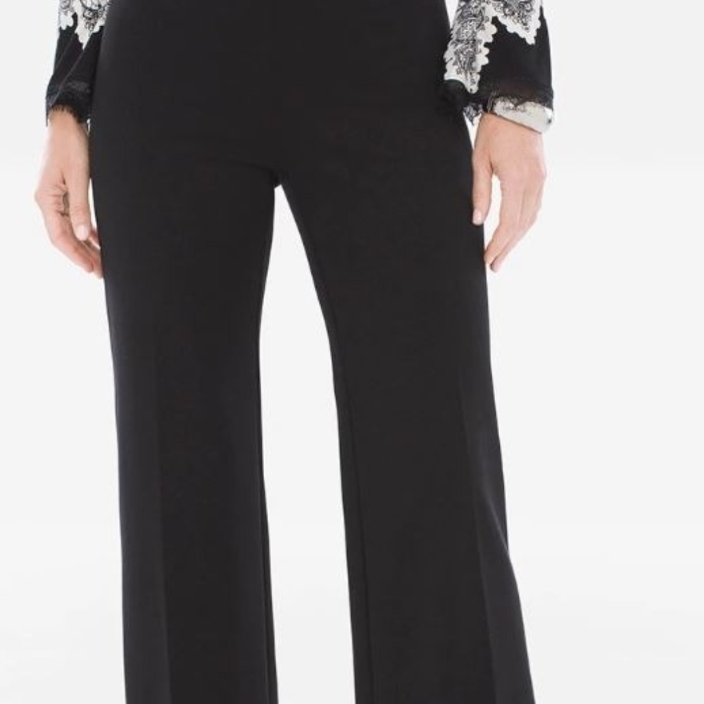 Chicos Seasonless Ponte Wide Leg Trouser NWT